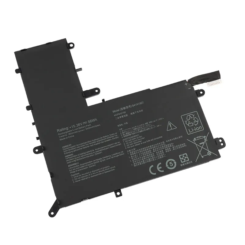 B41N1827 Laptop Battery 15.36V 56Wh 3653mAh For Asus ZenBook Q526 Q526F Q526FA Q526FAC,ZenBook Flip 15 Q507 Q507I Q507IQ Series