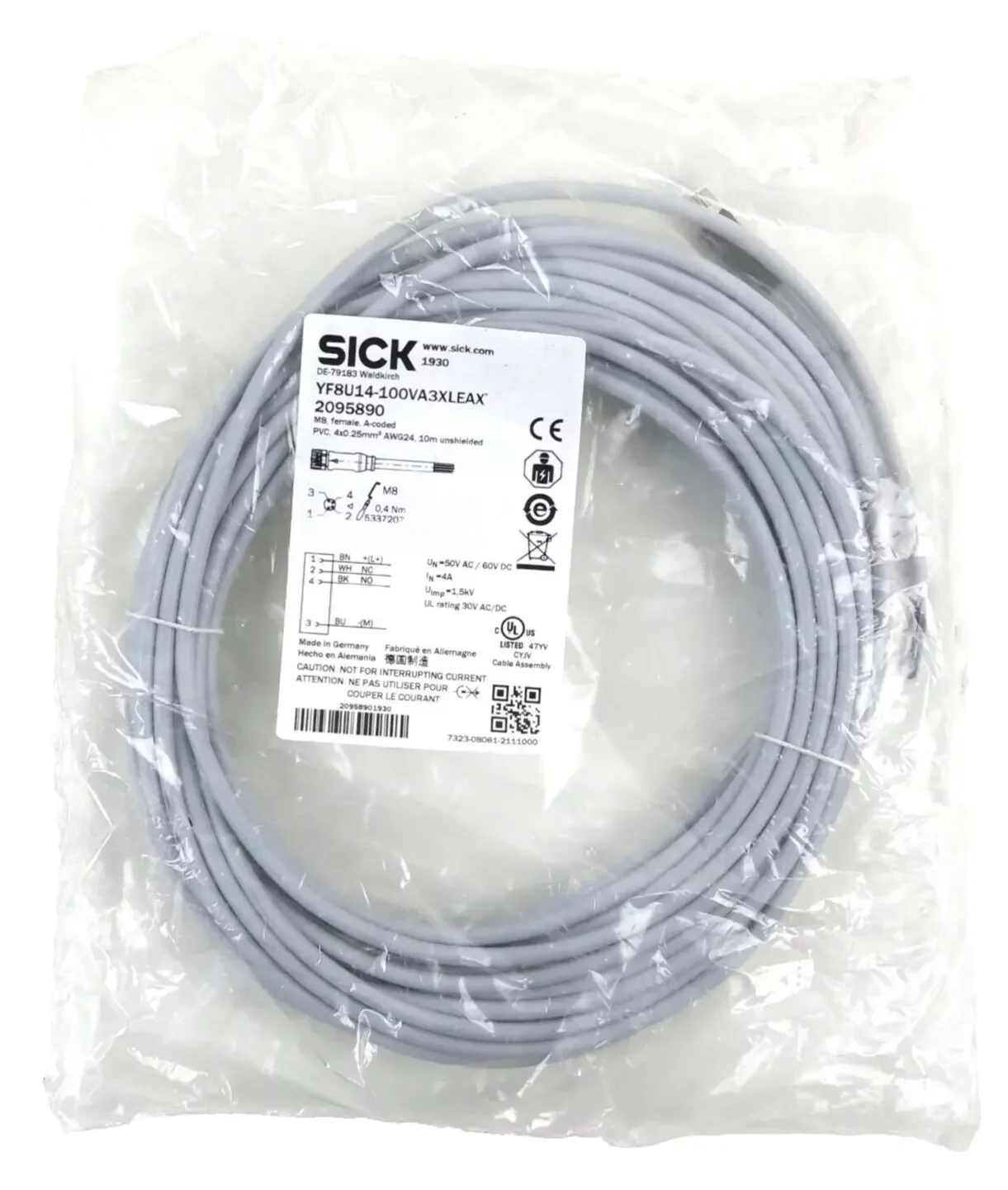 

2095890 YF8U14-100VA3XLEAX Accessories Plug connectors and cables