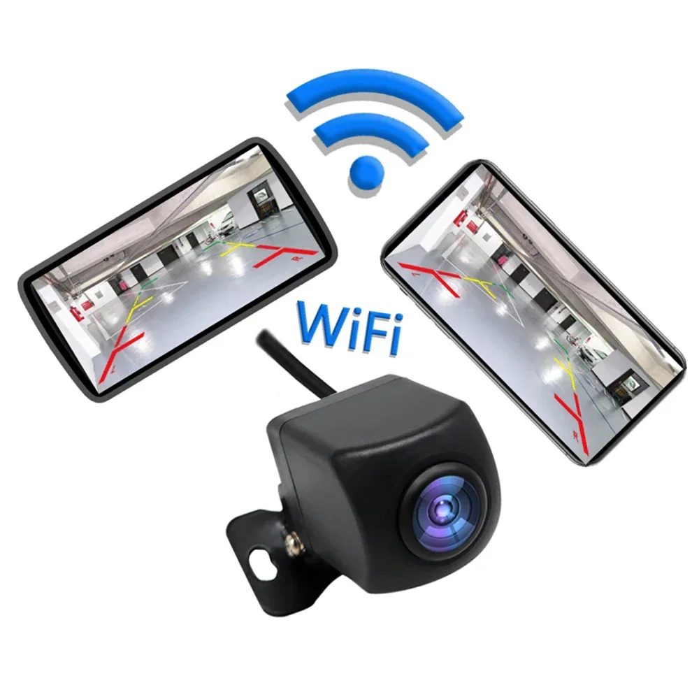 Cámara de respaldo inalámbrica WIFI cámara de visión trasera para coche WiFi cámara de respaldo IP67 impermeable LCD dispositivo de Monitor de marcha atrás inalámbrico