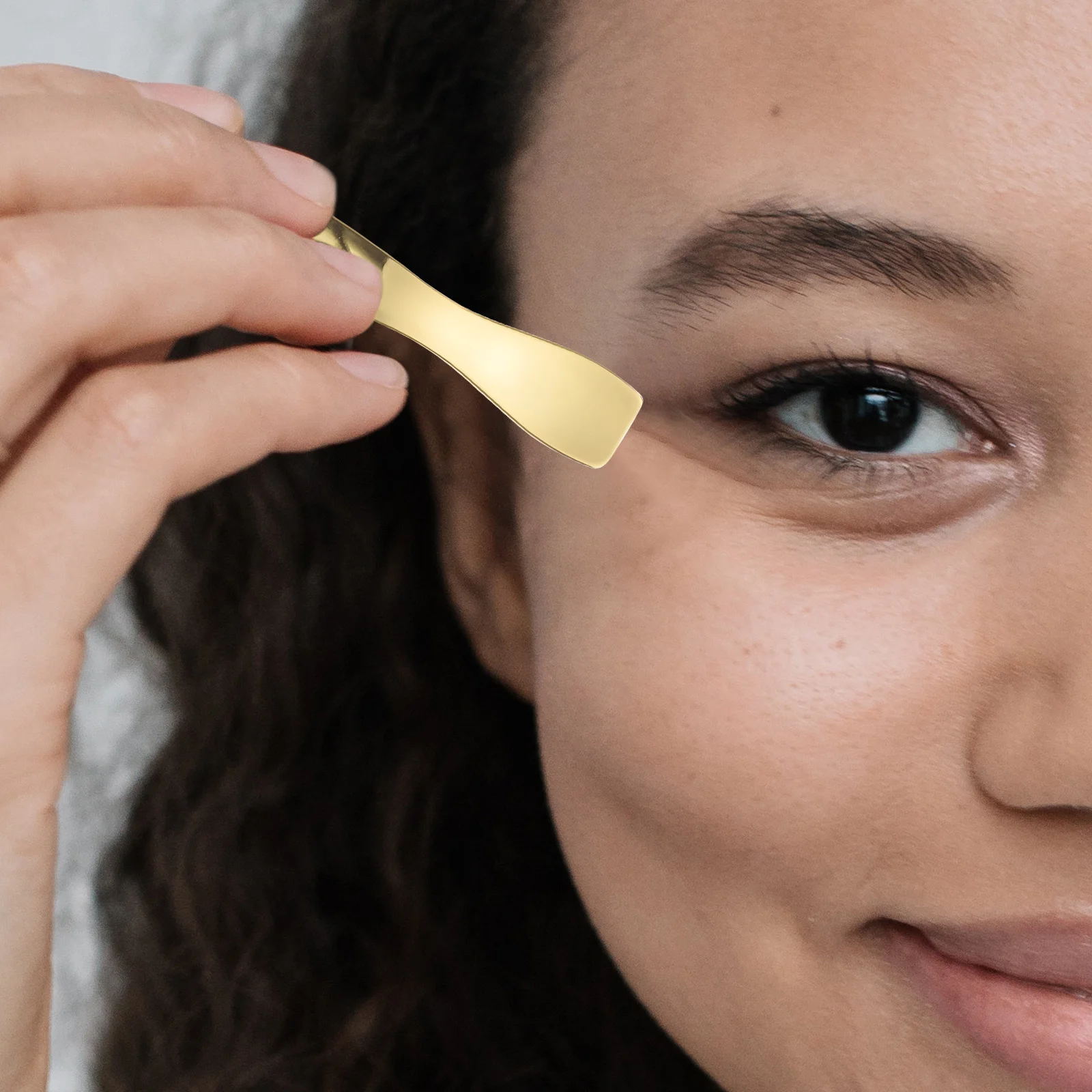 Cuchara para crema de ojos, aplicador de mascarilla Facial de aleación de Zinc de 2,36 pulgadas para masaje de ojos, herramienta para el cuidado de la piel, alivia la fatiga, cuidado de la piel de Metal, 3 uds.