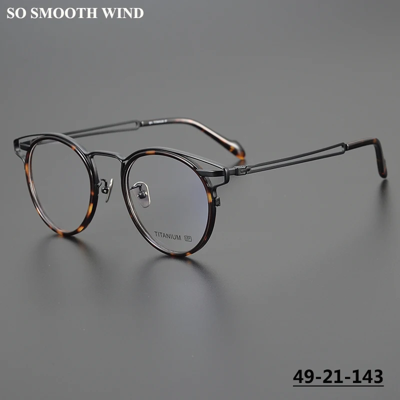 

Ultra-light Pure Titanium Retro Round Glasses Frame Handmade Designer Eyeglasses Men Women Full Frames Circle Spectacles Eyewear