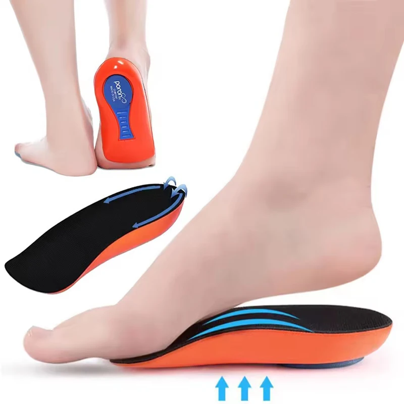 Men and Women Arch Support Orthotic Insoles Relief from Foot Pain Plantar Fasciitis Insoles Height-increasing half insole