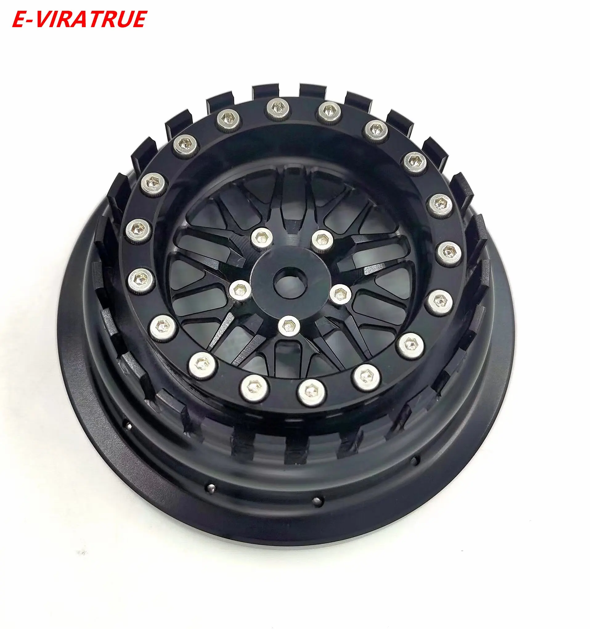 

E-VIRATRUE Aluminum Wheel For TRAXXAS Unlimited Desert Racer 1/7 Black 1pcs