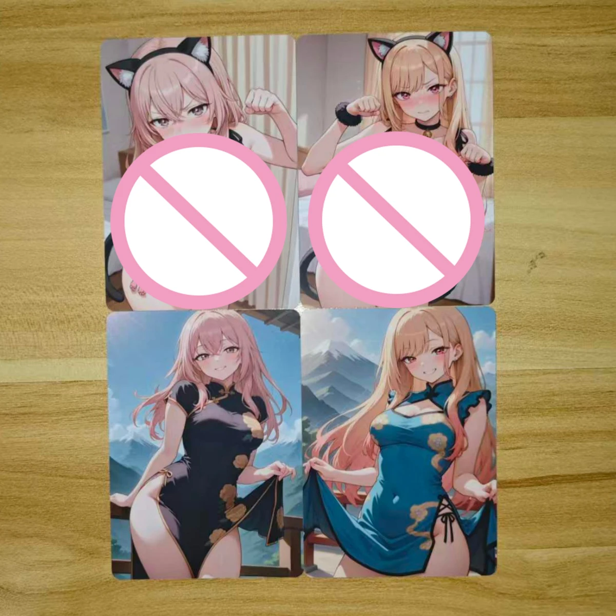 8Pcs/set NSFW Card My Dress-Up Darling qipao cat Inui Sajuna Kitagawa Marin Inui Shinju Collection Card 18+ view 4