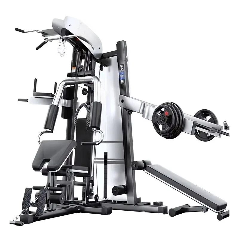 All-In-One Home Gym Trainer Comprehensive Strength Arm Exercise Similar Smith Machine Indoor Training Device Featuring Steel