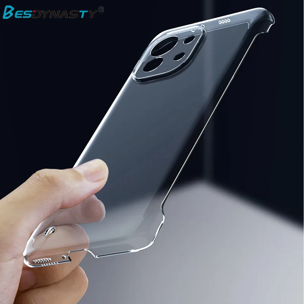 Ultra-thin Frameless Clear Case For Xiaomi 9Pro 10 10T 10S 11 12 Poco M4 M3 Pro Lite Ultra Redmi Note 8 9 10 10S 11 10X 5G Cover