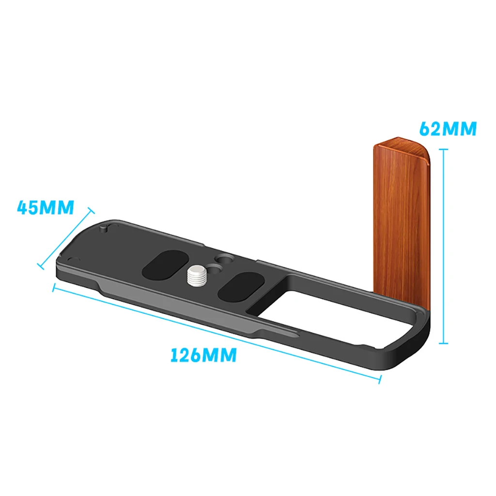 حامل قوس لوحة L سريع التحرير ، مقبض خشبي ، قبضة يد لكاميرا باناسونيك لوميكس S9 ، حامل ثلاثي أركا سويسري ورأس الكرة