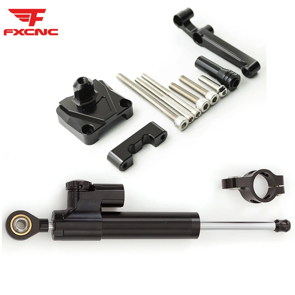 

For Kawasaki NINJA 250R EX250 ZX250R 2008-2012 Carbon Steering Damper Motorcycles CNC Steering Damper Stabilize Bracket Kit