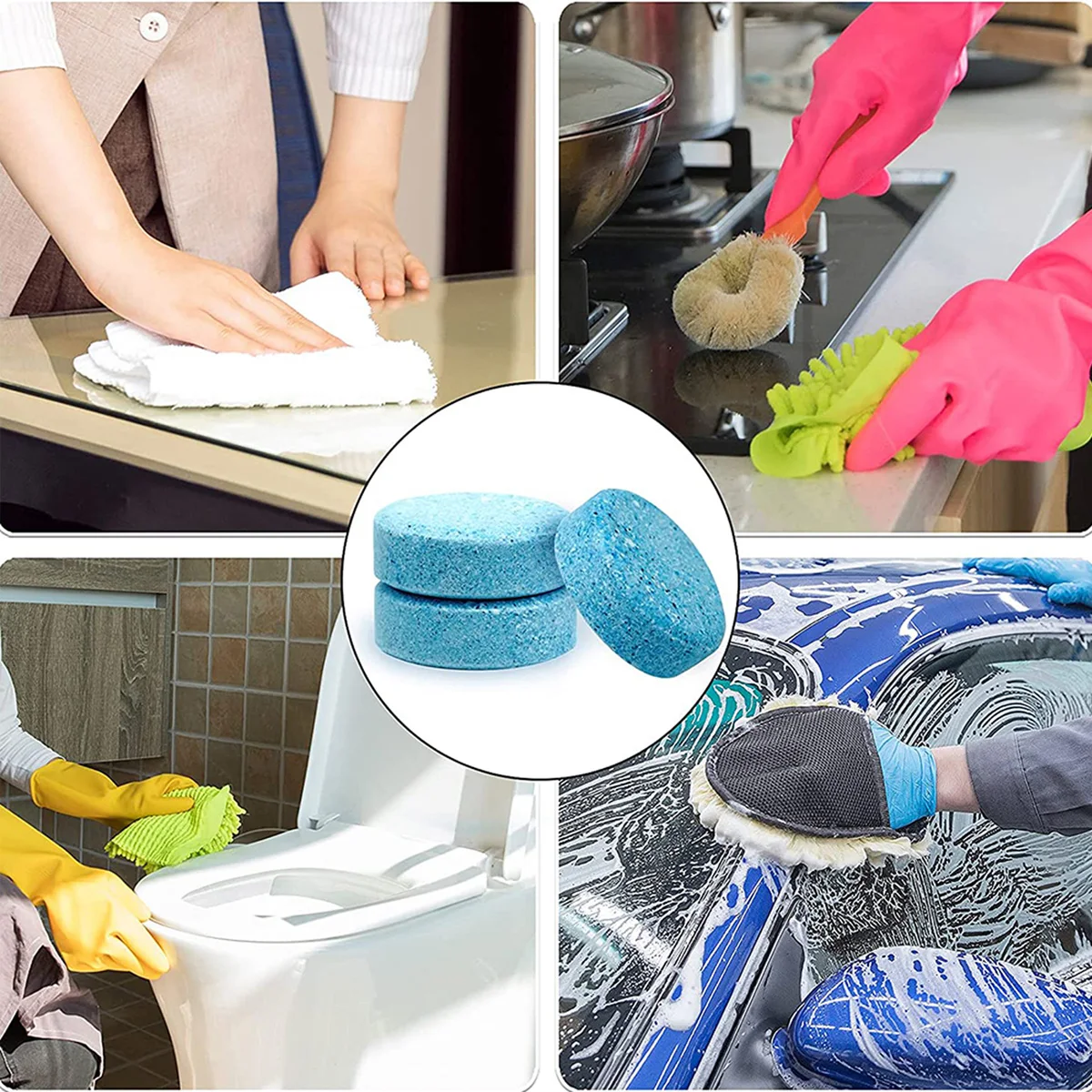 Windshield Cleaning Sheet, Car Cleaning Effervescent Sheet Windshield Washer Concentrate Sheet, Suitable For Car Kitchen Windows image 6