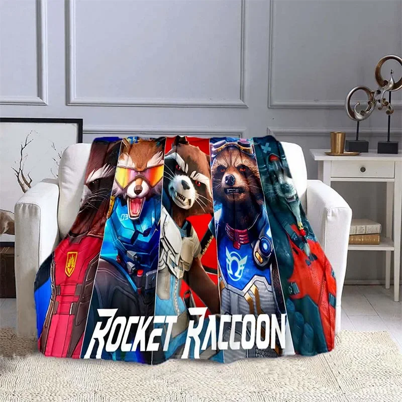 Marvel Guardians of the Galaxy Blankets Groot Rocket 3D Printing Comfortable and Soft Picnic Blanket Gift To Family or Friends