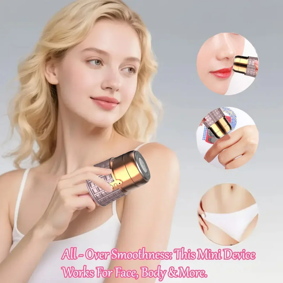 

New Women's Electric Shaver - Stylish,Portable, Wet & Dry Use, Ideal for Bikini Line, Eyebrows, Face, Legs & Underarms