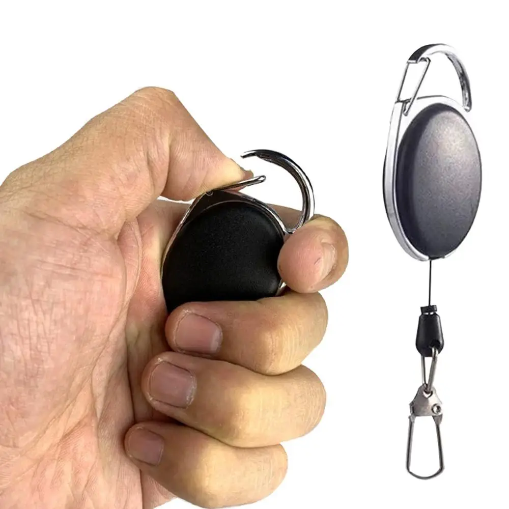 4 قطعة سلسلة المفاتيح الصيد قابل للسحب الإبداعية 360 درجة الدورية مشبك في الهواء الطلق المشي لمسافات طويلة السفر مشبك حلقة رئيسية أداة قابلة للسحب
