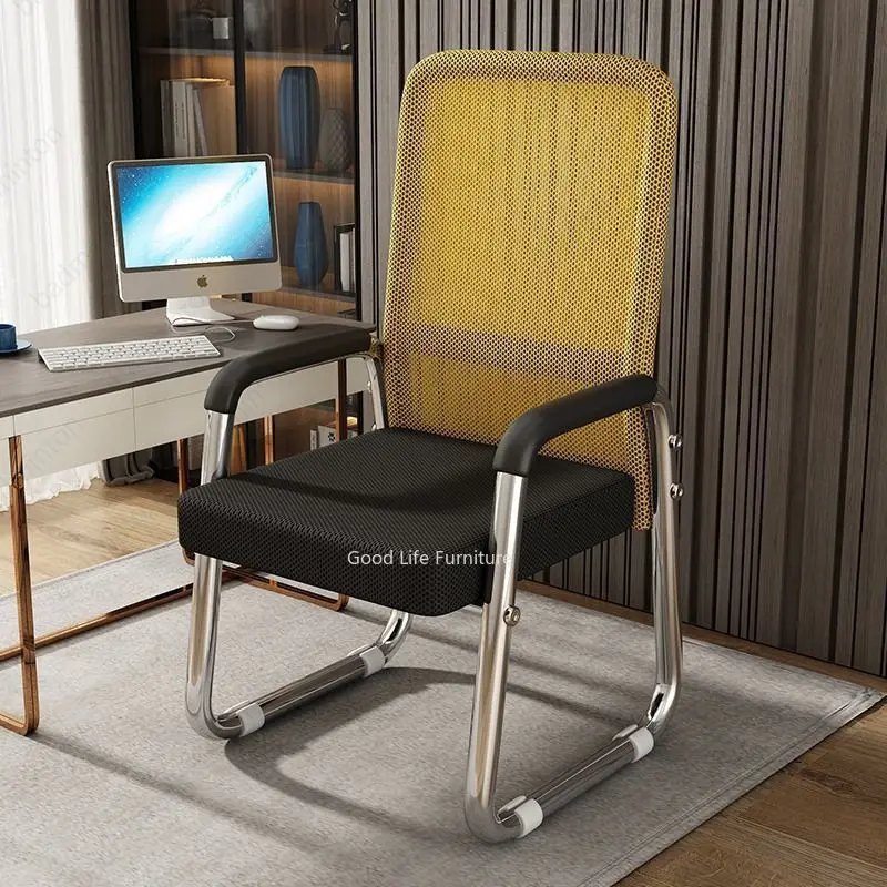Home Chair Computer Chair Office Meeting Room Backrest Stool Leisure Student Dormitory Desk Chair Comfortable Long Sitting