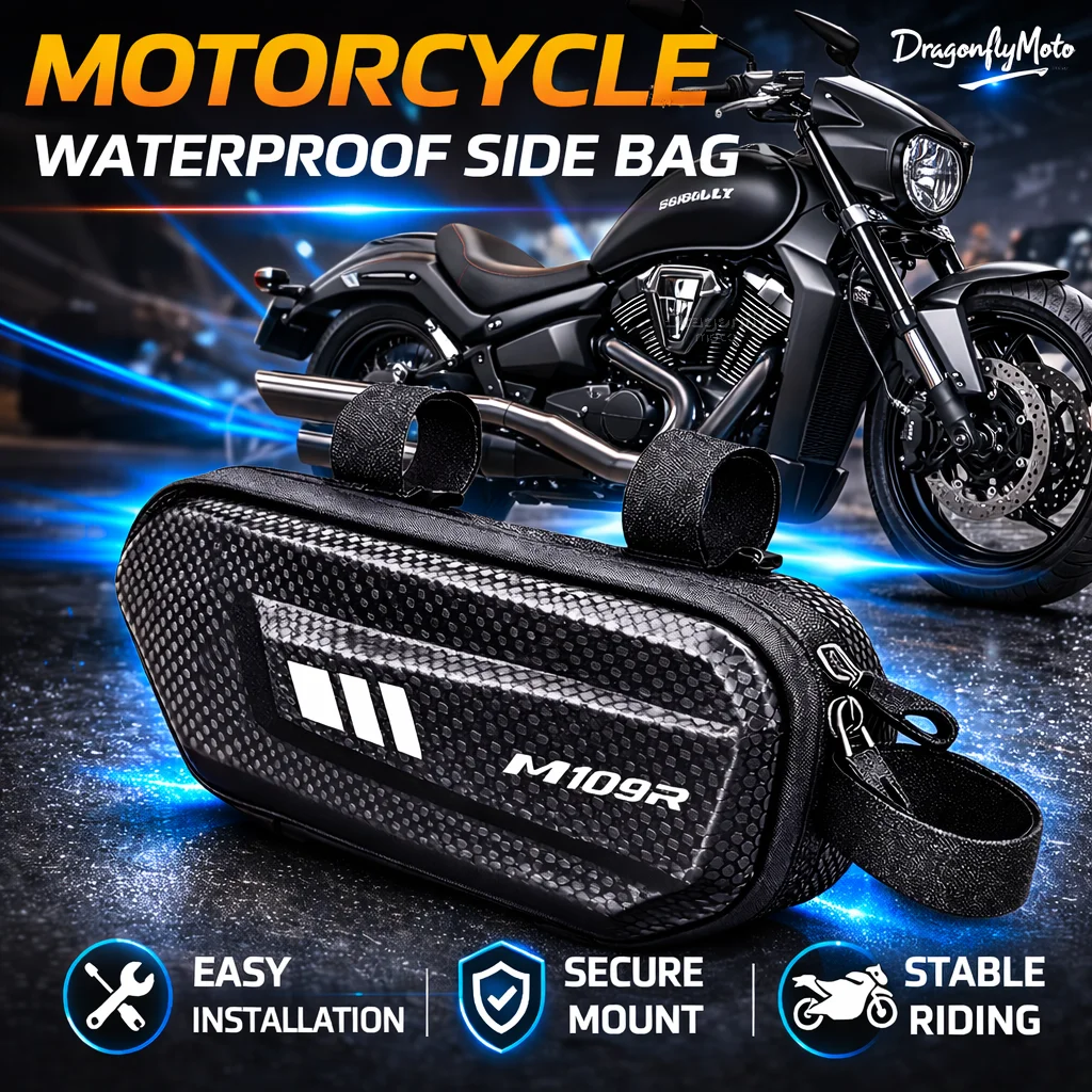 Large Capacity Motorcycle Side Bag For Suzuki Boulevard M109R 109R M109 Waterproof Multifunctional Storage Pouch Hanging Bag