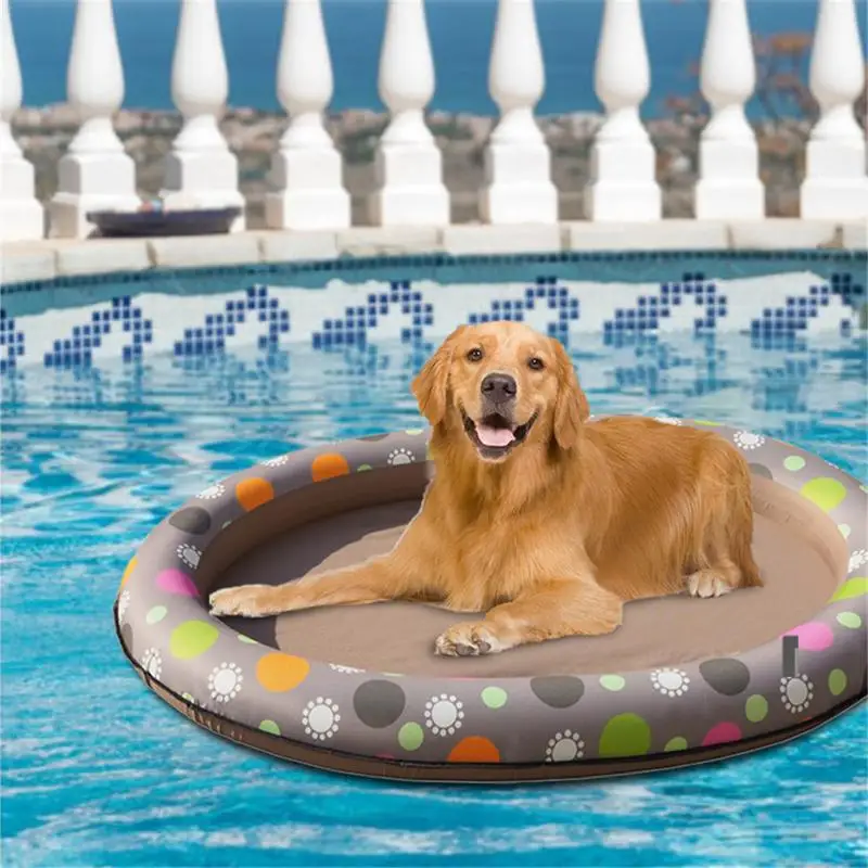 Dog Swimming Pool Inflatable Hammock Pet Pool Floating Bed All Season Swimming Ring Outdoor Interactive Fountain Toy pet supplie