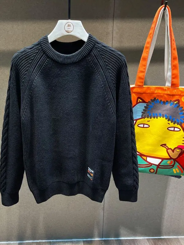 

Рекомендуемый мужской свитер свободного кроя в японском ретро-стиле, повседневный, с длинным рукавом, круглым вырезом, осенний, цветной.