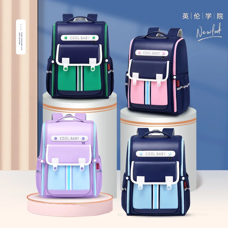 British style academy 2025 new children's primary l Students schoolbag boys and girls Oxford cloth waterproof backpack