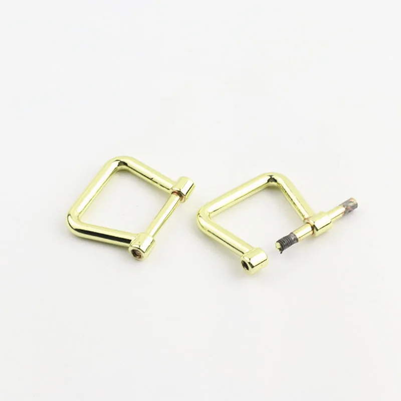 2pcs 15mm Metal Detachable Open Screw D Ring Buckle Fashion Buckle for Leather Craft Bag Strap Belt Handle Shoulder Webbing