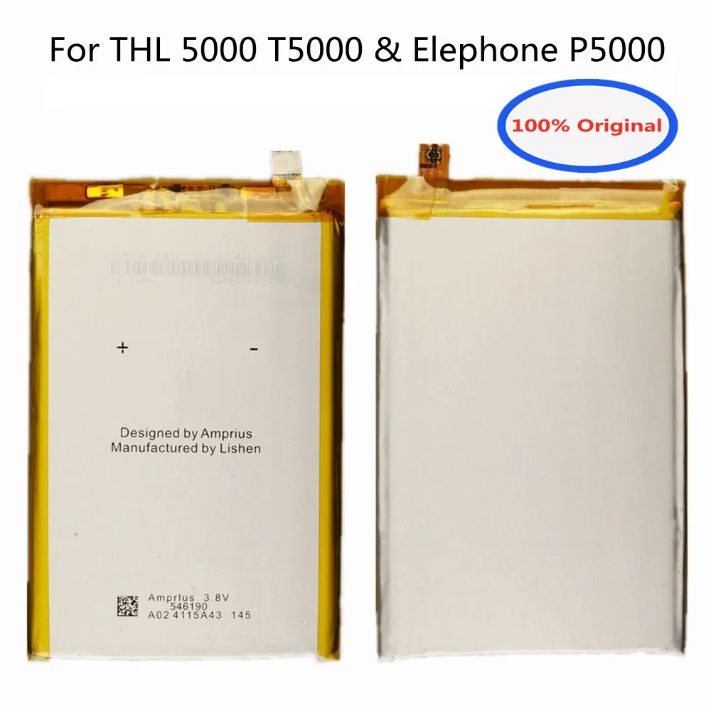 

Original Elephone 5000mAh Phone Battery For THL 5000 THL5000 Elephone P5000 DEXP Ixion XL5" ML5 High Quality Battery Bateria