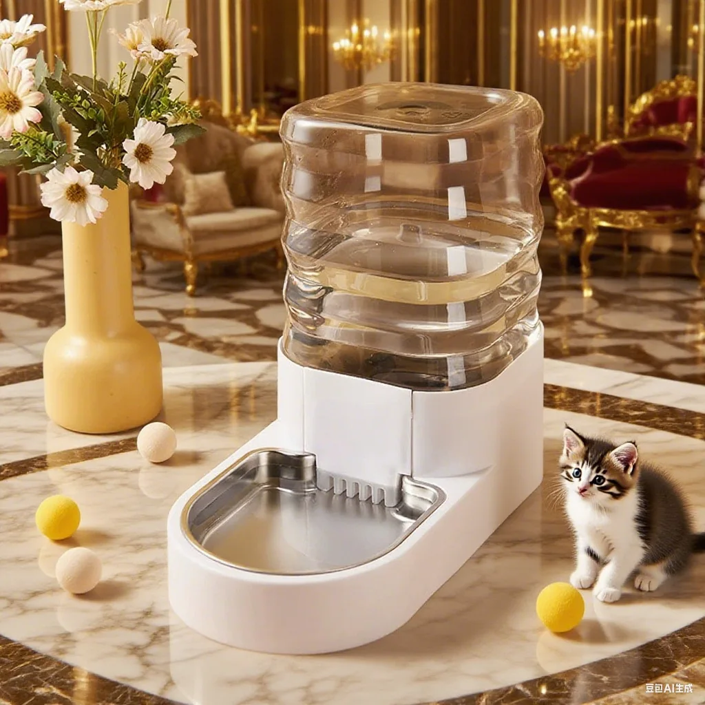 Suministros para mascotas, dispensador automático de agua para perros y gatos, tazón de agua, tapete de orinal para perros