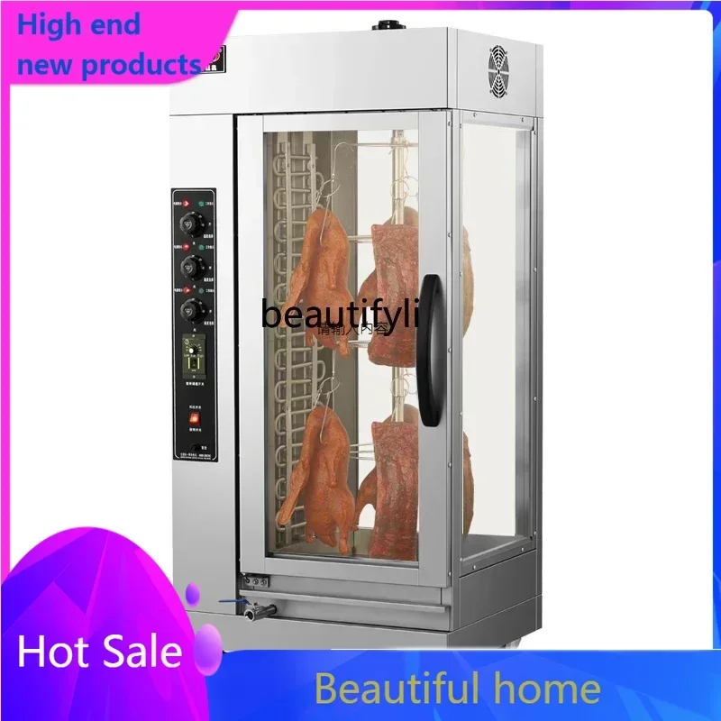 

z1Печь для жарки утки Коммерческая полностью электрическая печь для жарки курицы Роторная машина для приготовления говядины для барбекю A5