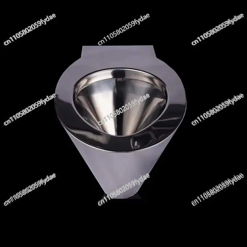 Compact Satin Stainless Steel Wall-mounted Toilet for Utility Bathroom Upgrades