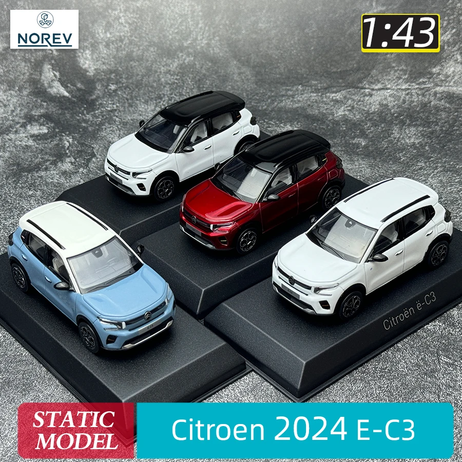 NOREV 1:43 scale New 2024 Citroen C3 E-C3 Metal car model static display festive gift collection