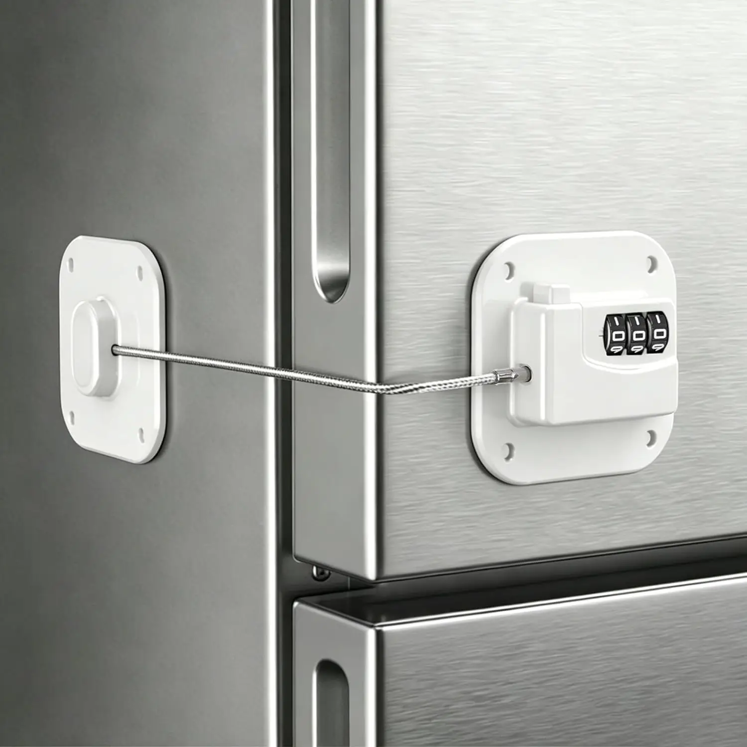 

Refrigerator Lock with Combination, Child Safety Lock for Fridge and Freezer, Easy Install No Keys Needed for Cabinets and