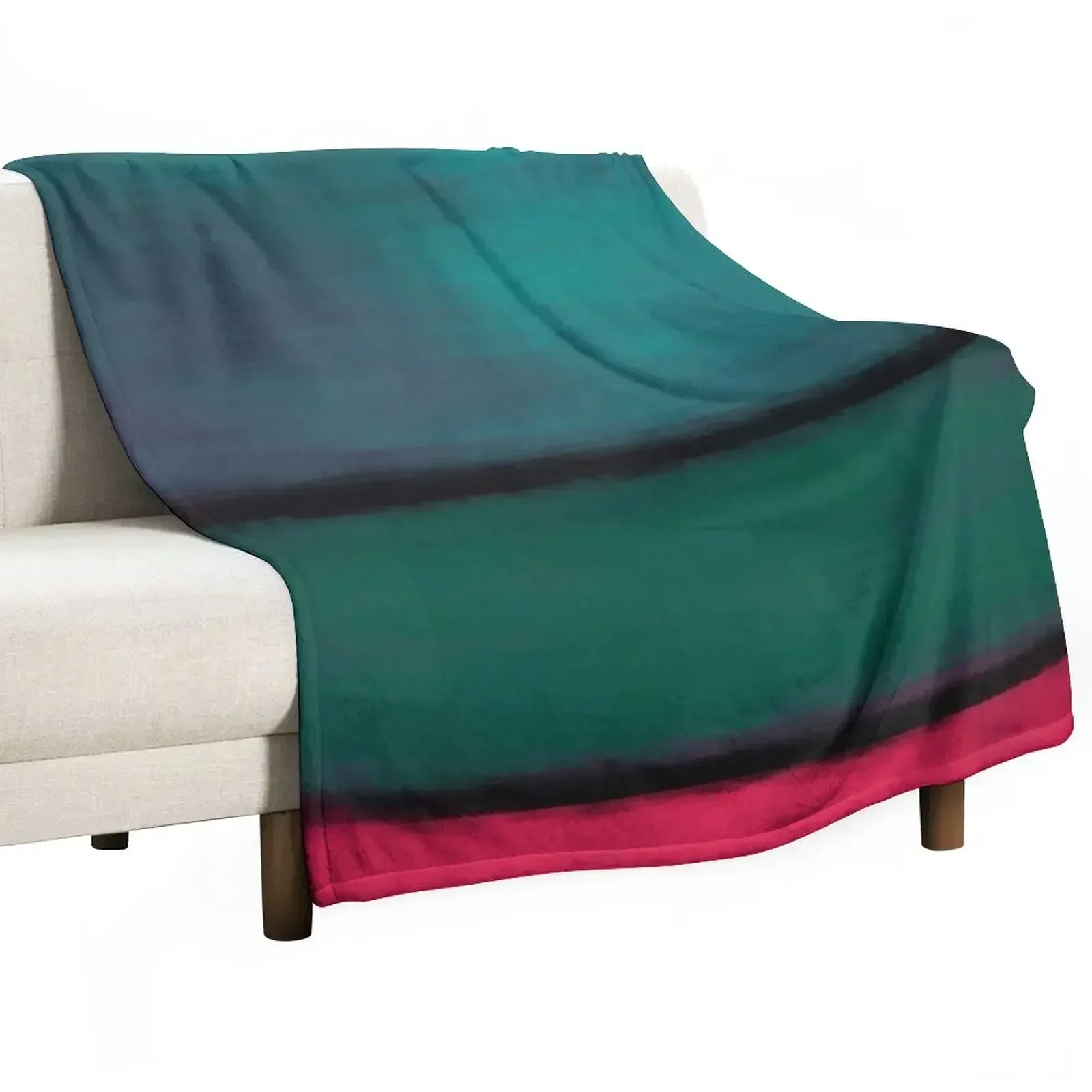 Rothko Inspired #8 Throw Blanket Machine Washable Soft Warm Blanket
