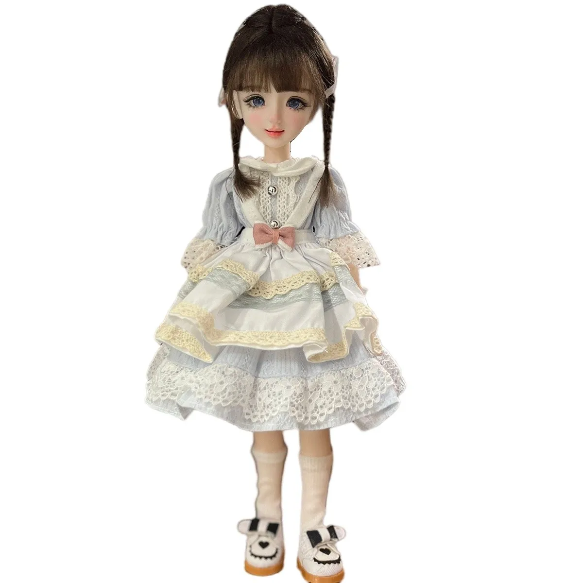 

YUTOTUE 12 inch BJD Girl Doll Handmade Makeup Face Lifelike Dress Shoes Hair Removable