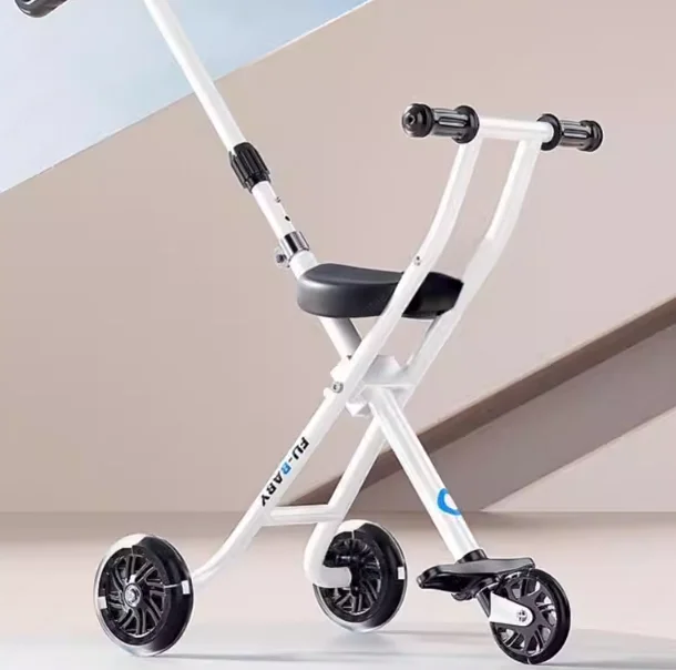 Foldable Kids Travel Cart for 6 12 Years, Lightweight Outdoor Walking Aid & Portable Stroller Wagon for Travel Use