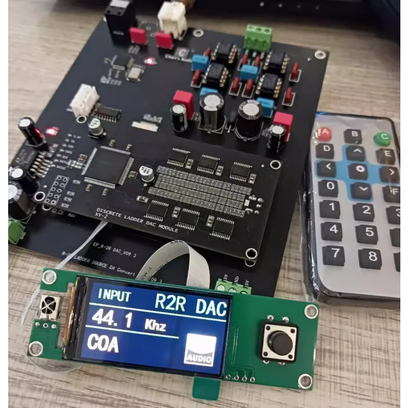Positieve en negatieve DAC aanvullende R2R-decoderingskaart, PCM 4-bit discrete weerstand ladderdecoderingskaart