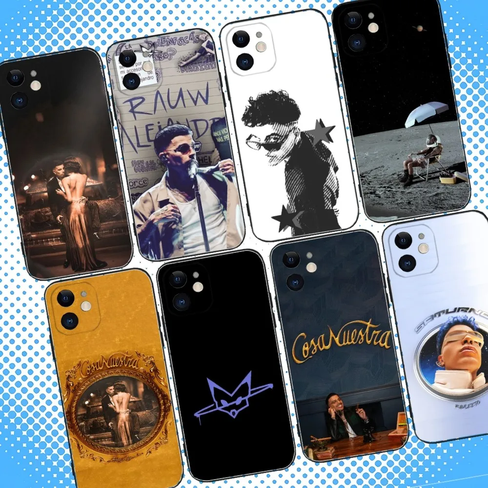 

Rauw Alejandro Cosa Nuestra Phone Case For iPhone 16,15,14,13,12,11,Pro,Max,Plus,X,XS,XR,SE,8,7,Mini,Soft Silicone Black Case