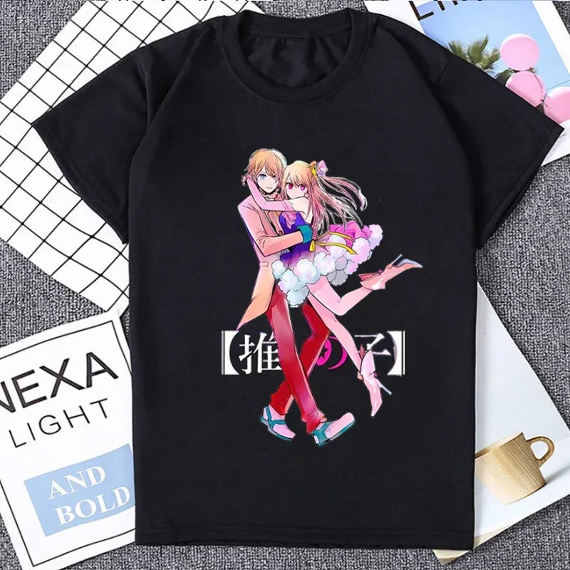 

Oshi No Ko Japan Style Cute Ai Ruby and Aqua T Shirt Women Aesthetic Graphic T-shirt Kawaii Female Anime Casual Y2k Clotehs Tops