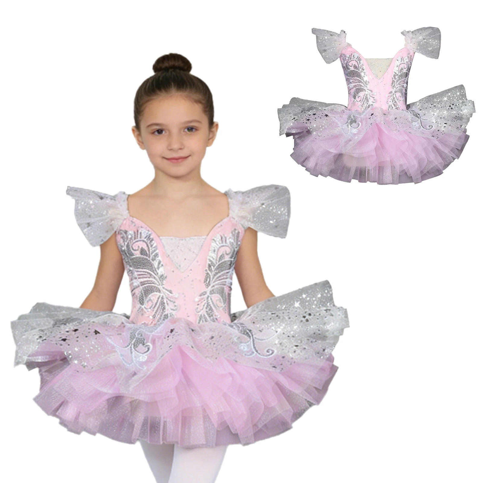 Kids Princess Performance Clothes Children Clothing Elegant Ballet Dress Leotards for Girls Dance Wear Stage Costumes Outfits view 4