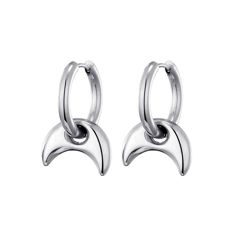 Klassische Edelstahl-Herz-Stern-Creolen für Frauen, Punk Hip Hop Gold Silber Farbe Y2K Schmuck Damen Ohrringe Oorbellen – Detail 38