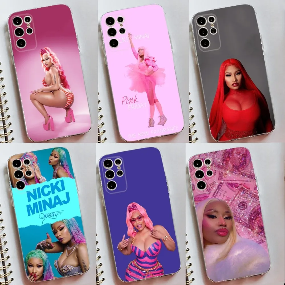 Singer N-Nicki M-Minaj Phone Case Silicone Case For Samsung S30,S23,S21,S22,S20 Ultra,S20 FE lite,S10,S9,S8 PIus Cover Clear