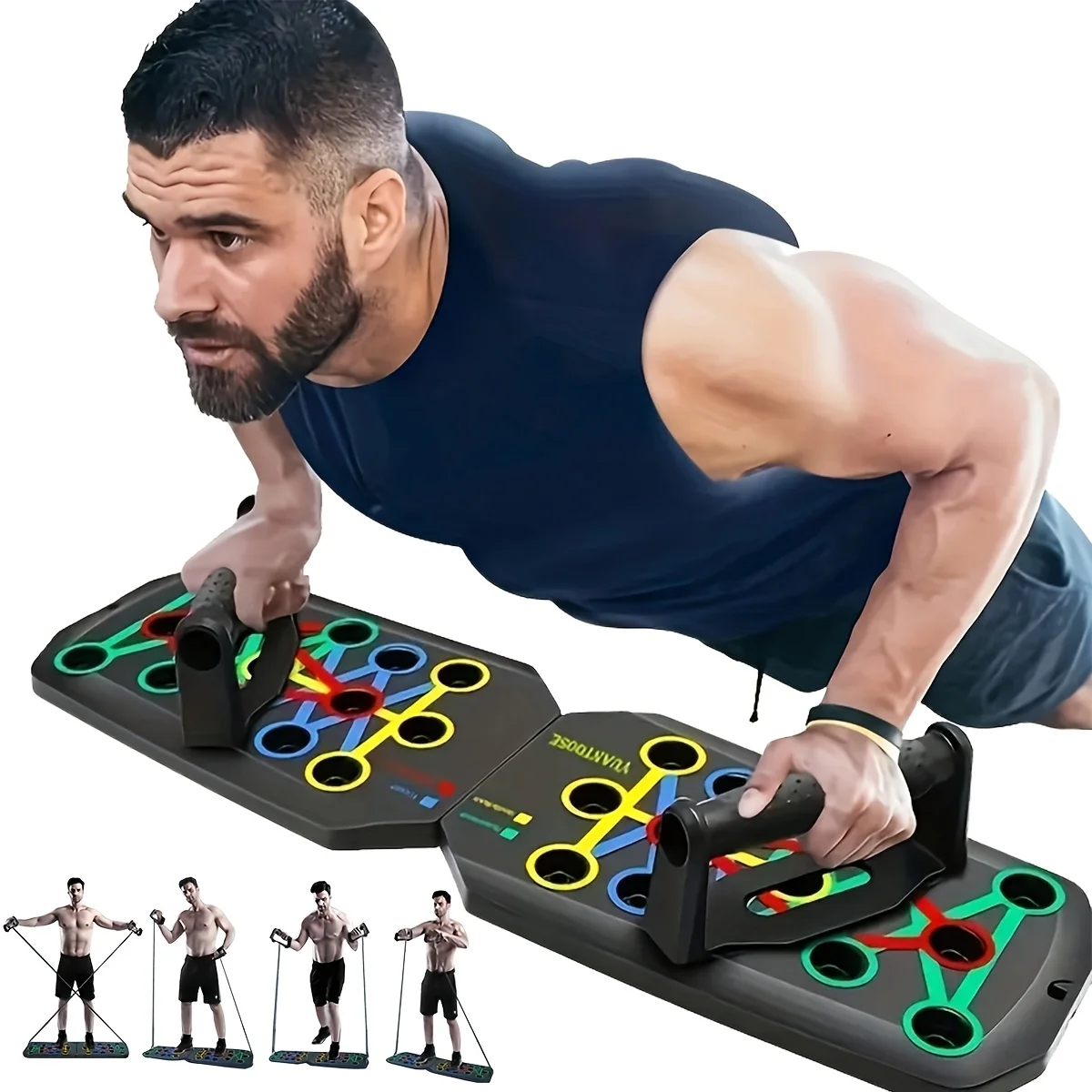 Multifunctional 28-Hole Push-Up Board Portable Push Up Fitness Equipment Strength Multiple Angles Gym Training Equipment