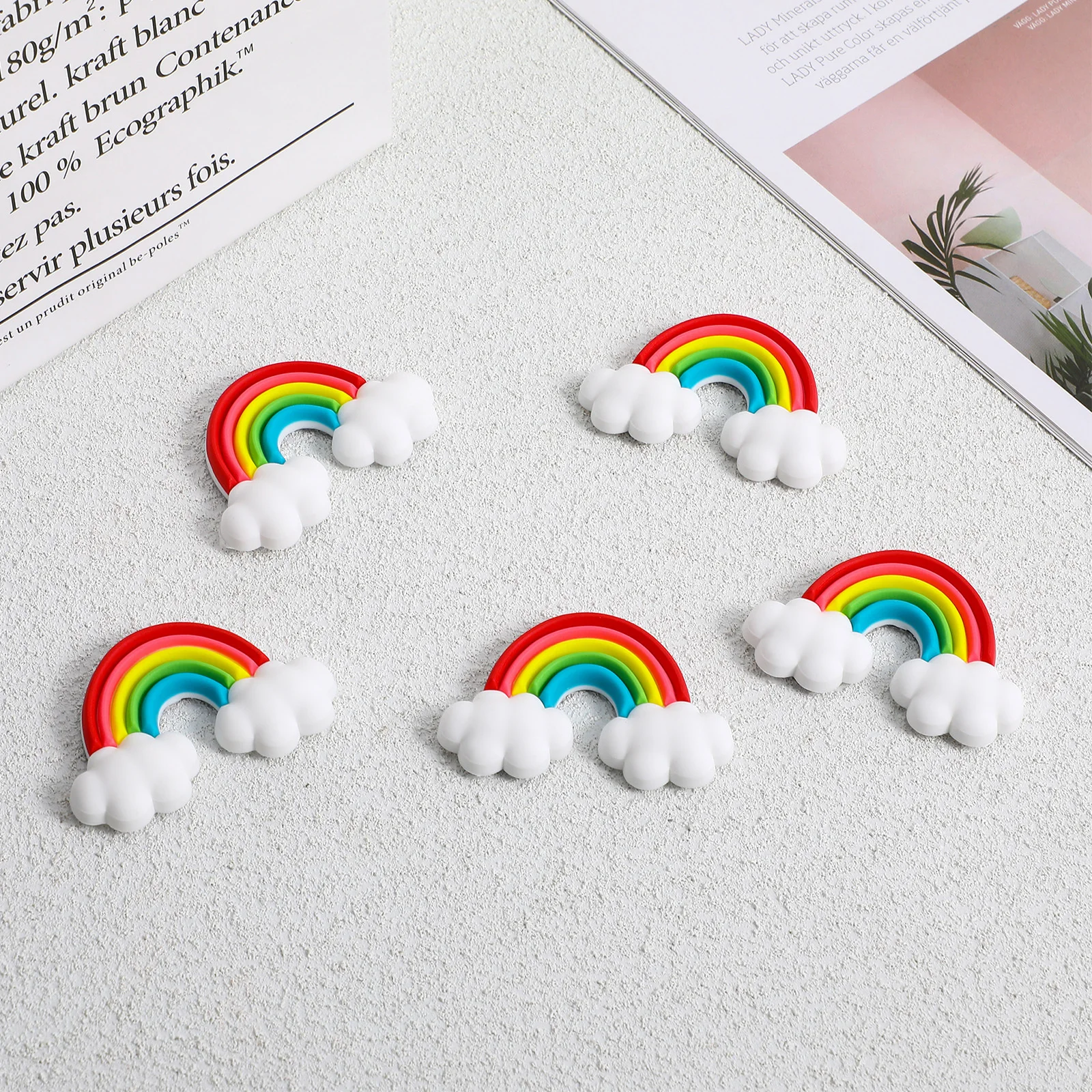 

5pcs Creative Cartoon Heart Refrigerator Magnets Colorful Magnetic Stickers For Whiteboard Fridge Office Home Teaching Decor