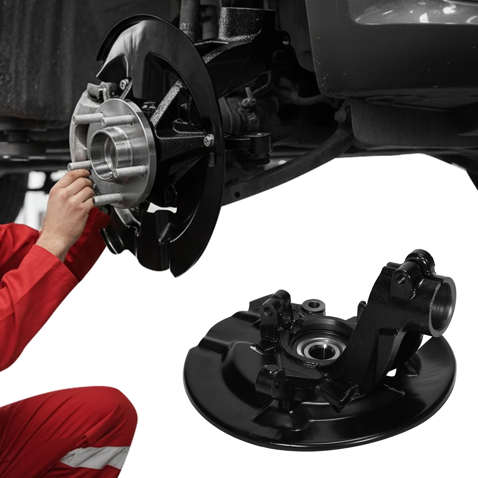 

Passenger Side Spindle Knuckle with Wheel Bearing Hubs Replacement Front Right Steering Knuckle for Ford Escape 2013-2019