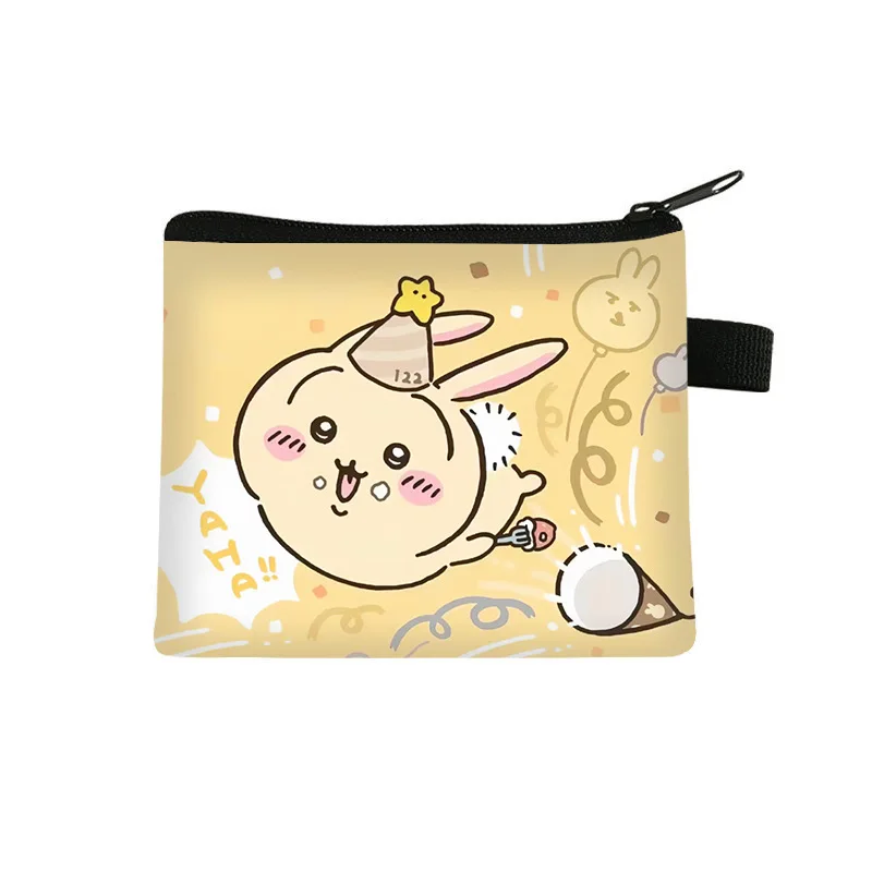 Nueva cartera Kawaii Hachiware Chiikawa Usagi, monedero, bolsa para estudiantes de escuela primaria, bonita bolsa de almacenamiento de moda de gran capacidad, regalo