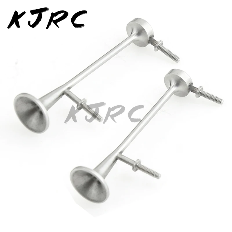 RC 2 Pcs Stainless Steel Siren Horn Whistle For 1/14 Tamiya RC Truck Tractor Accessories