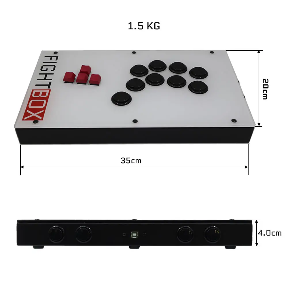 FightBox-وحدة تحكم لعبة الورق اللاسلكية ، زر لوحة المفاتيح ، يصلح للكمبيوتر ، PS ، XBOX ، التبديل ، F7