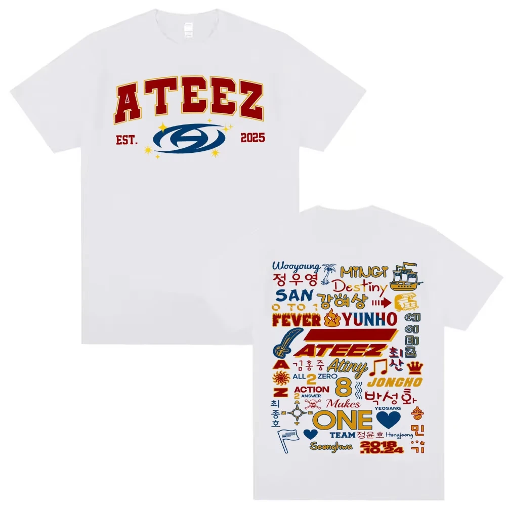 Kpop Ateez 2026 World Tour in Your Fantasy Merch T Shirts Men