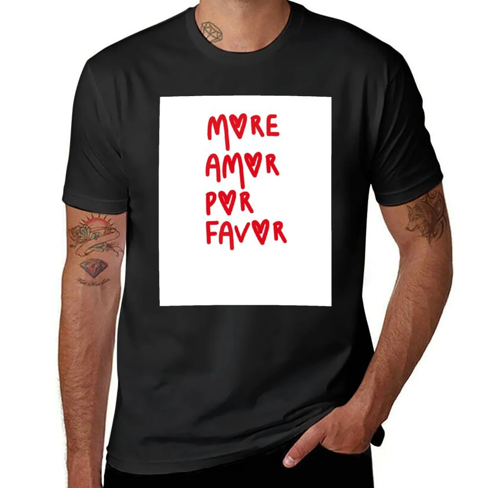 More Anor Por Favor Typography T-Shirt tops cute tops animal prinfor boys graphics mens graphic t-shirts big and tall