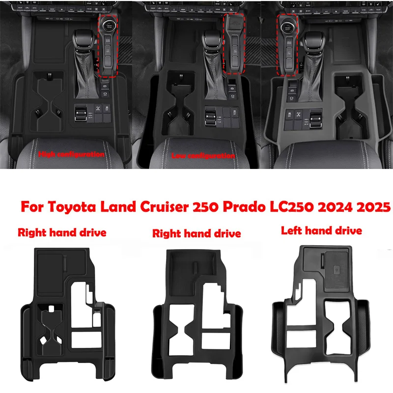 

Rubber For Toyota Land Cruiser 250 Prado LC250 2024 2025 Center conlose Gear Shift Panel front water cup Storage holder Cover