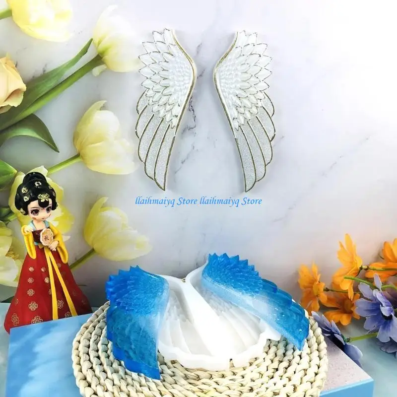 

573B Wall Decorations Mold Angel Wing Shaped Crafts Mold Elegant Wall Hangings Mould Jewelry Making Tools