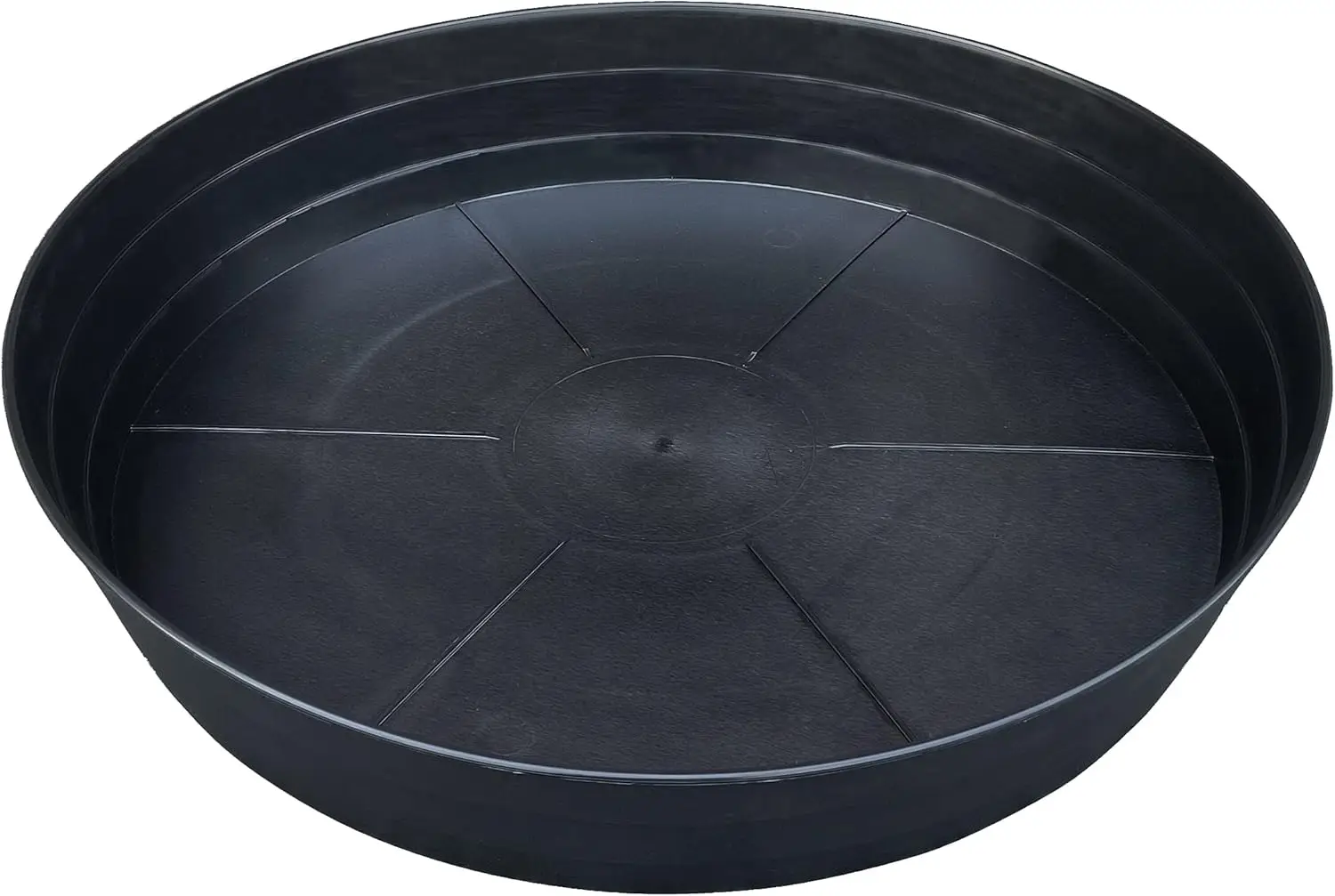 

25 Inch Extra Large Planter Saucer, Extra-Deep 4.25 in Black Drip Trays for Flower Pot, Heavy Duty Drainage Tray Indoors No Hole