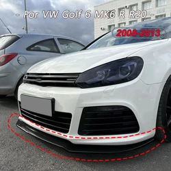 For Volkswagen Golf 6 MK6 R R20 2008-2013 ABS Car Front Bumper Splitter Lip Diffuser Body Kit Spoiler Guard Tuning