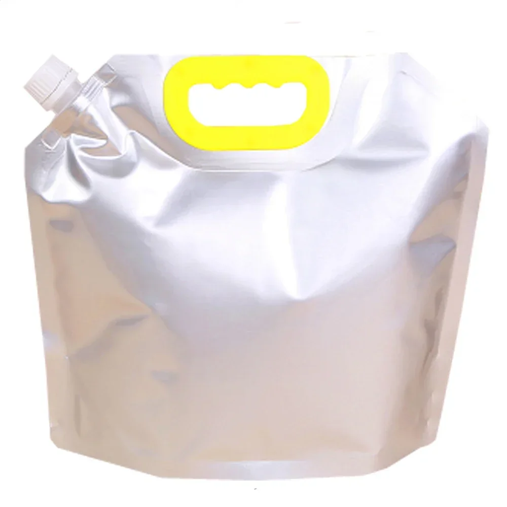 10PCS Customer Logo Stand Up Aluminum Foil Spout Pouch For Water Liquid With Handle 1L 1.5L 2L 2.5L 5L